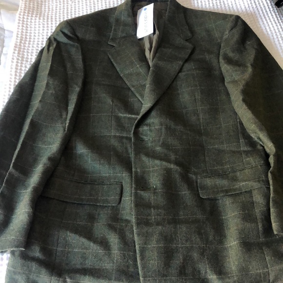BURBERRY MENS 40R SUIT JACKET BLAZER COAT NEW PLAID WOOL 2 BUTTON VINTAGE NWT - Picture 7 of 7